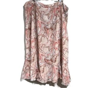 Alfred Dunner Pink and Cream Y2K Skirt